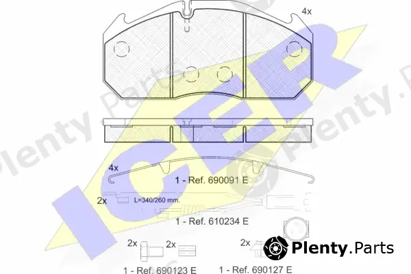 Icer 151040-112 — Brake Pad Set, disc brake