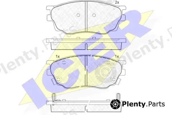 Icer 181542 — Brake Pad Set, disc brake