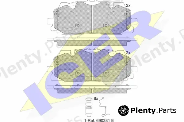 Icer 182254 — Brake Pad Set, disc brake