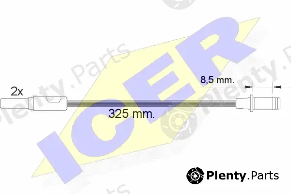 Icer 610184EC — Warning Contact, brake pad wear