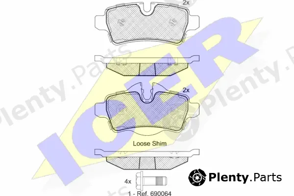 Icer 181812 — Brake Pad Set, disc brake