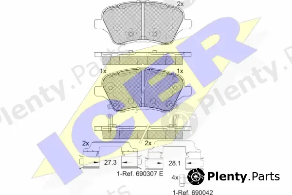 Icer 182108-203 — Brake Pad Set, disc brake