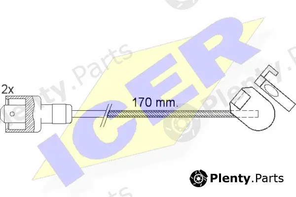 Icer 610129EC — Warning Contact, brake pad wear