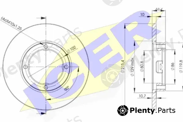 Icer 78BD1160-2 — Brake Disc