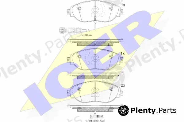 Icer 182018 — Brake Pad Set, disc brake