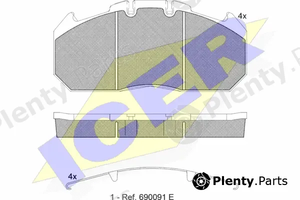 Icer 151405-067 — Brake Pad Set, disc brake