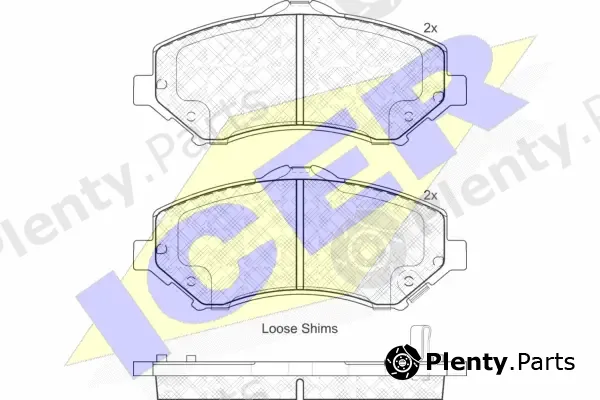 Icer 181908 — Brake Pad Set, disc brake