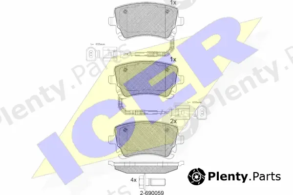 Icer 181674 — Brake Pad Set, disc brake