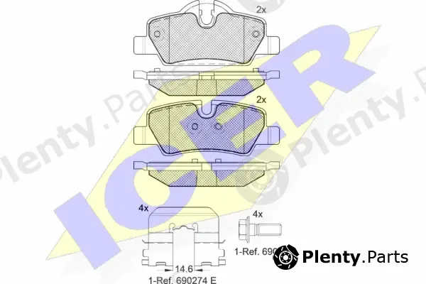 Icer 182190 — Brake Pad Set, disc brake
