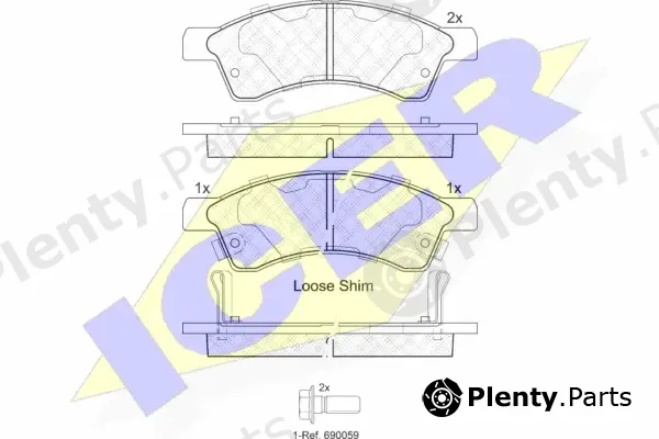 Icer 182028 — Brake Pad Set, disc brake