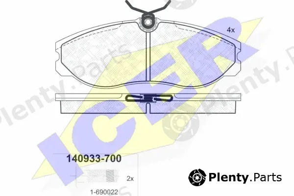 Icer 140933-700 — Brake Pad Set, disc brake