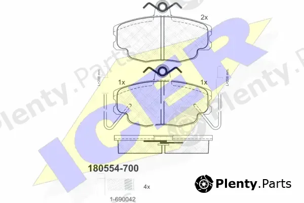 Icer 180554-700 — Brake Pad Set, disc brake