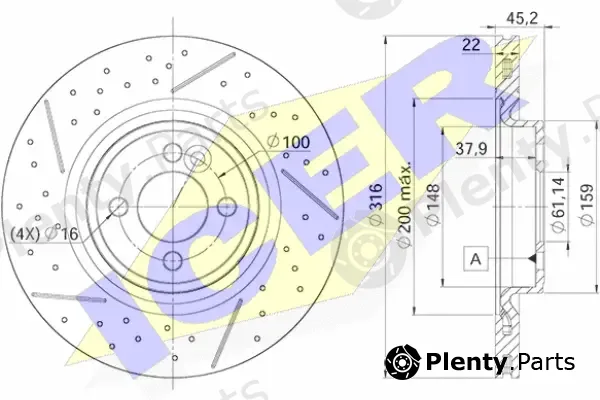 Icer 78BD9066-2 — Brake Disc