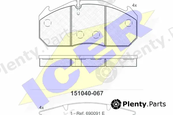 Icer 151040 — Brake Pad Set, disc brake
