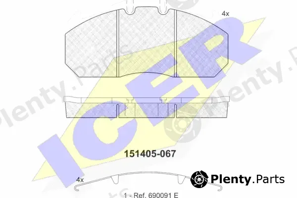 Icer 151405 — Brake Pad Set, disc brake