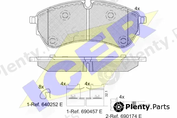 Icer 142284 — Brake Pad Set, disc brake