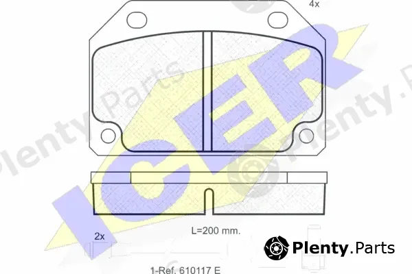 Icer 180246 — Brake Pad Set, disc brake
