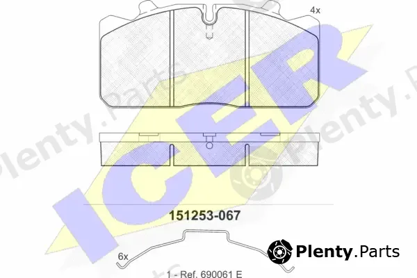 Icer 151253 — Brake Pad Set, disc brake