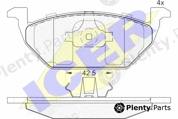 Icer 181184 — Brake Pad Set, disc brake