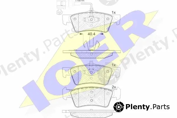 Icer 141816 — Brake Pad Set, disc brake