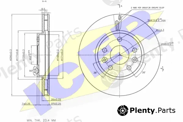 Icer 78BD0036-2 — Brake Disc