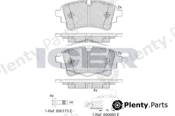 Icer 182256-208 — Brake Pad Set, disc brake