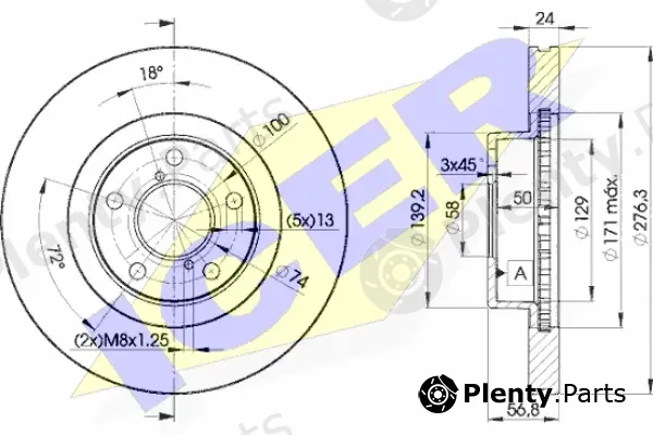 Icer 78BD0033-2 — Brake Disc