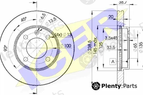 Icer 78BD3975-2 — Brake Disc