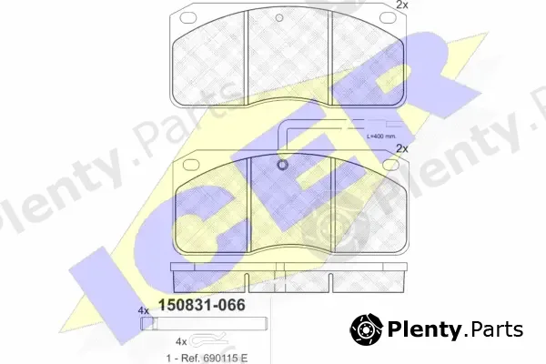 Icer 150831 — Brake Pad Set, disc brake