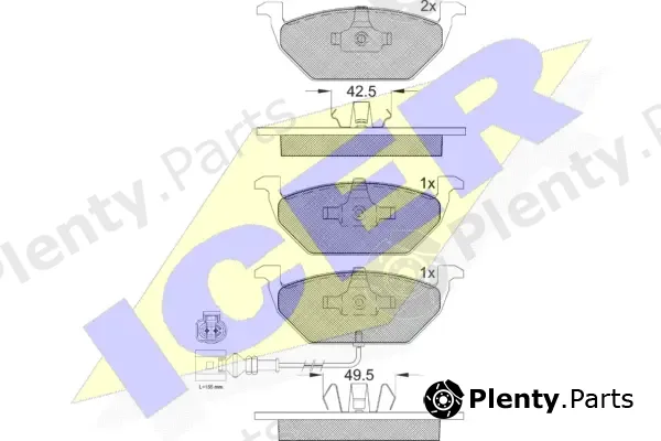 Icer 181349-396 — Brake Pad Set, disc brake