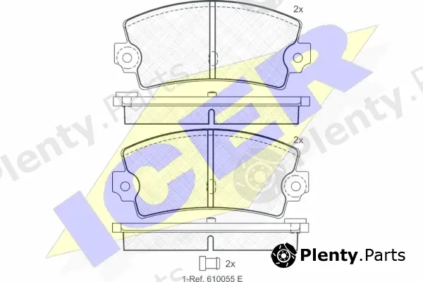 Icer 180098 — Brake Pad Set, disc brake