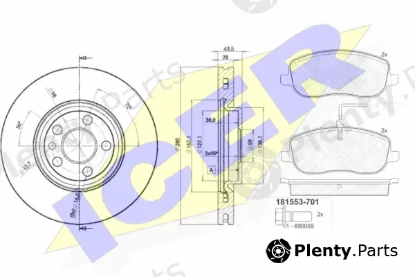 Icer 31553-4678 — Brake Kit, disc brake