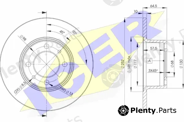 Icer 78BD1070-2 — Brake Disc