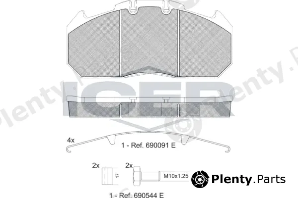 Icer 151405-066 — Brake Pad Set, disc brake