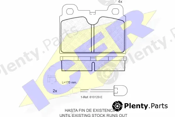Icer 180360 — Brake Pad Set, disc brake