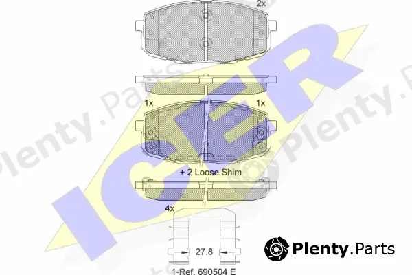 Icer 181540-208 — Brake Pad Set, disc brake