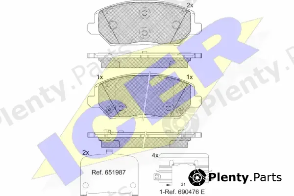 Icer 182320 — Brake Pad Set, disc brake