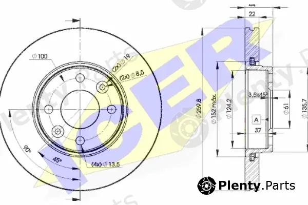 Icer 78BD7795-2 — Brake Disc