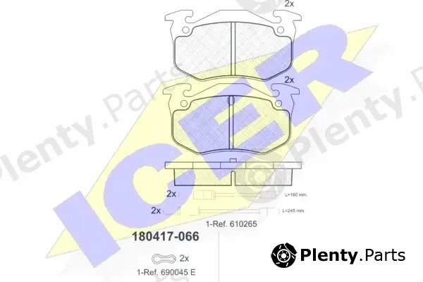 Icer 180417 — Brake Pad Set, disc brake