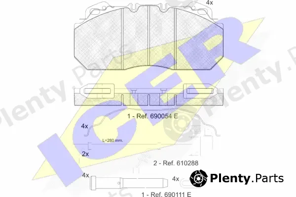 Icer 151163-119 — Brake Pad Set, disc brake