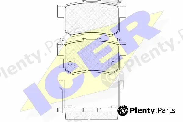 Icer 181187 — Brake Pad Set, disc brake