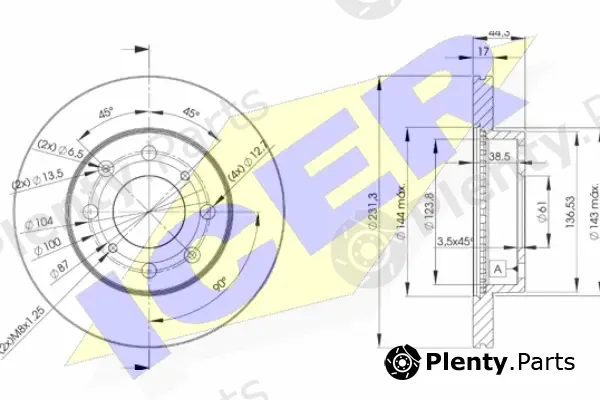 Icer 78BD1702-2 — Brake Disc