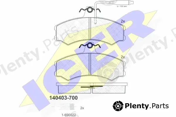 Icer 140403-700 — Brake Pad Set, disc brake