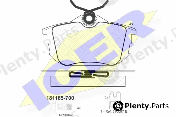 Icer 181165-700 — Brake Pad Set, disc brake