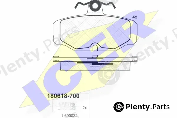 Icer 180618-700 — Brake Pad Set, disc brake