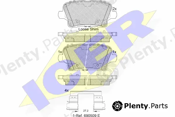 Icer 182344 — Brake Pad Set, disc brake