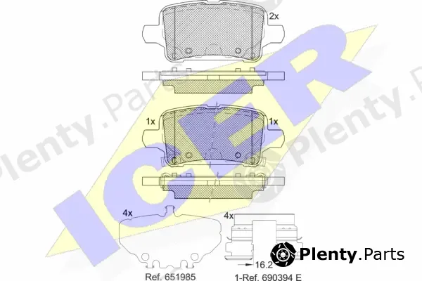 Icer 182326 — Brake Pad Set, disc brake