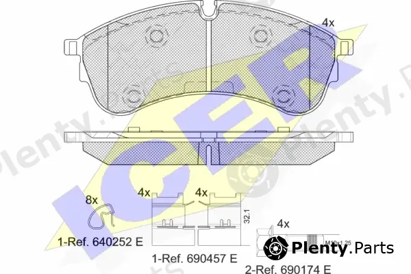 Icer 142283 — Brake Pad Set, disc brake