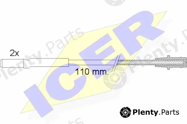 Icer 610016EC — Warning Contact, brake pad wear