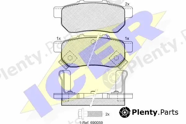 Icer 181024 — Brake Pad Set, disc brake